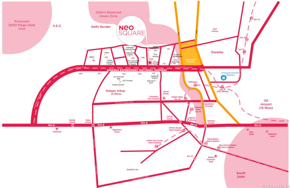 Neo Square Location Map Image