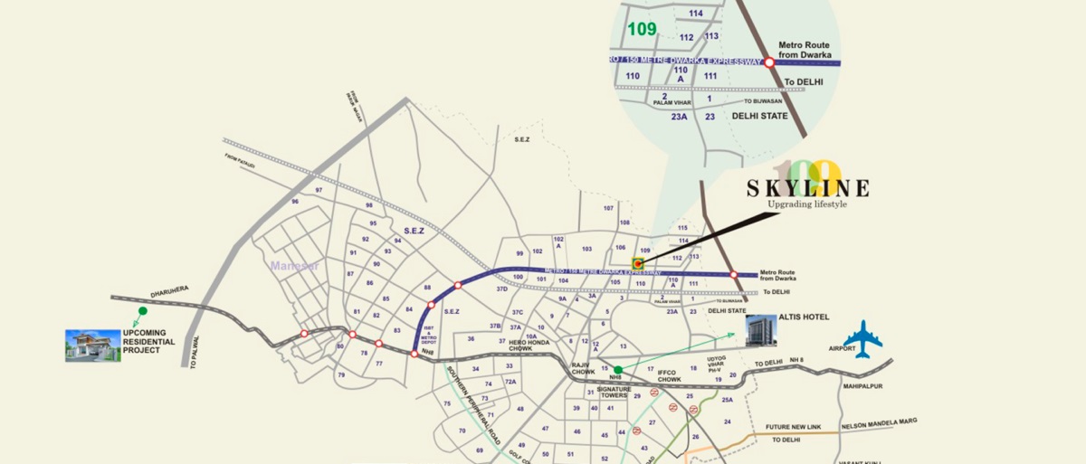 Gambhir Skyline Location Map Image