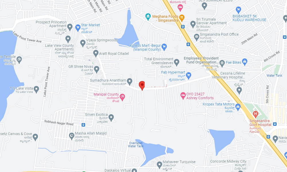 New Launch in Bannerghatta Road Location Map Image