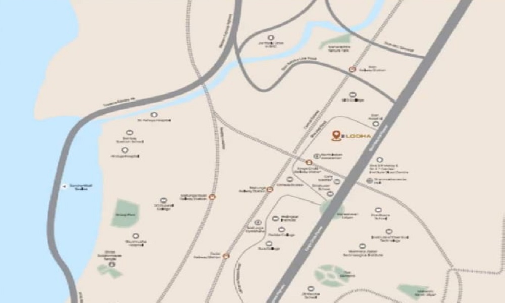 Lodha Divino Location Map Image