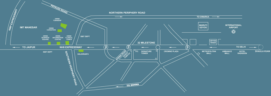 Orris Business Square Location Map Image