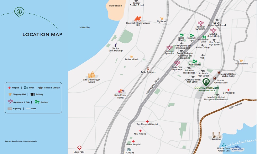 Godrej Horizon Wadala Location Map Image
