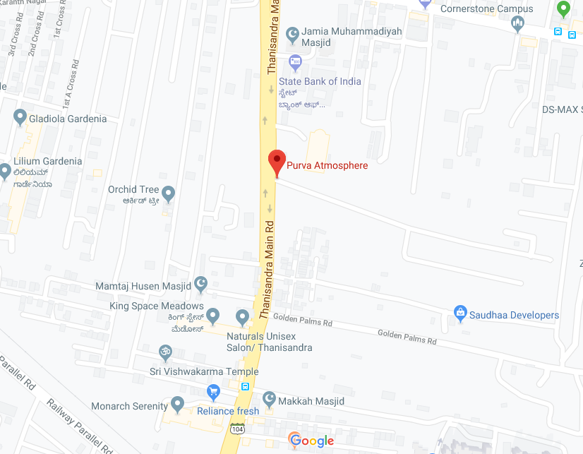 Luxury Projects in Bangalore Location Map Image