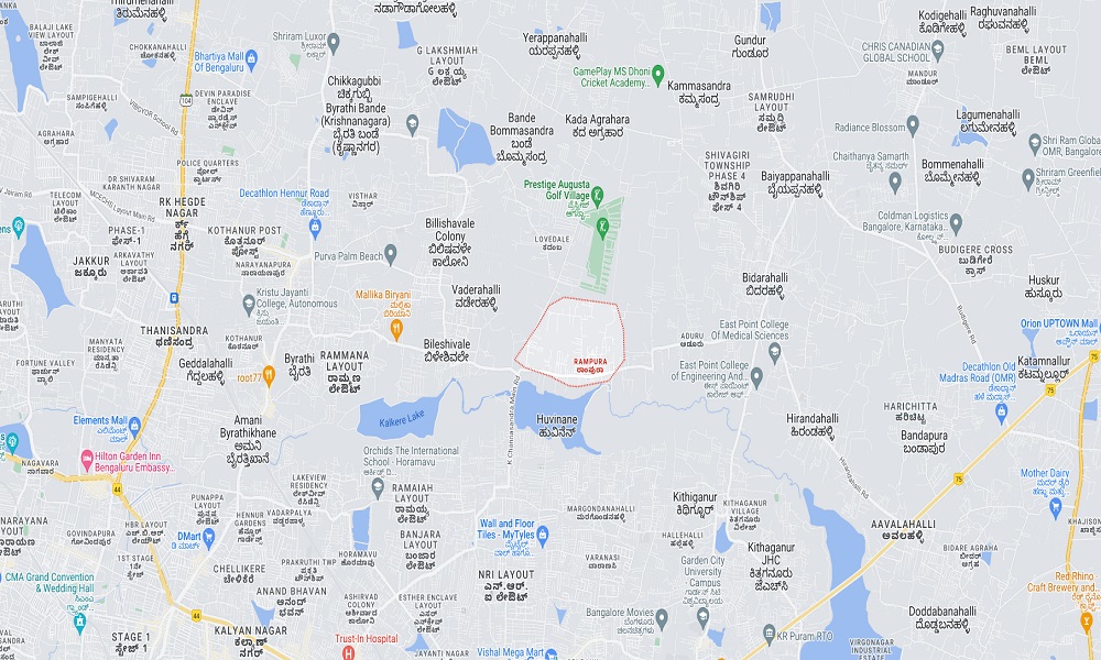 Purva Oakshire Location Map Image