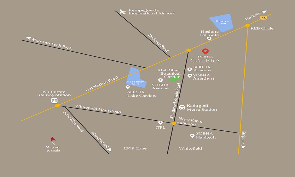 Sobha Galera Location Map Image