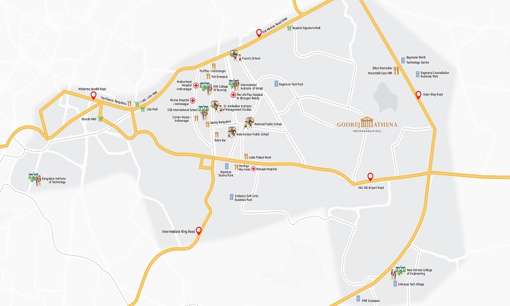 Godrej Athena Location Map Image