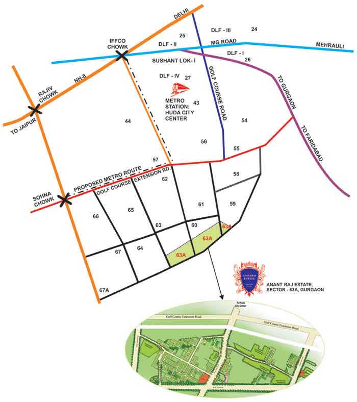 Anant The Estate Floors Location Map Image
