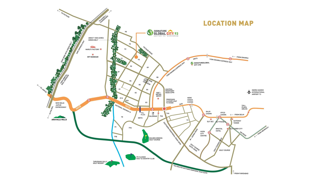 Signature Global City 93 Location Map Image
