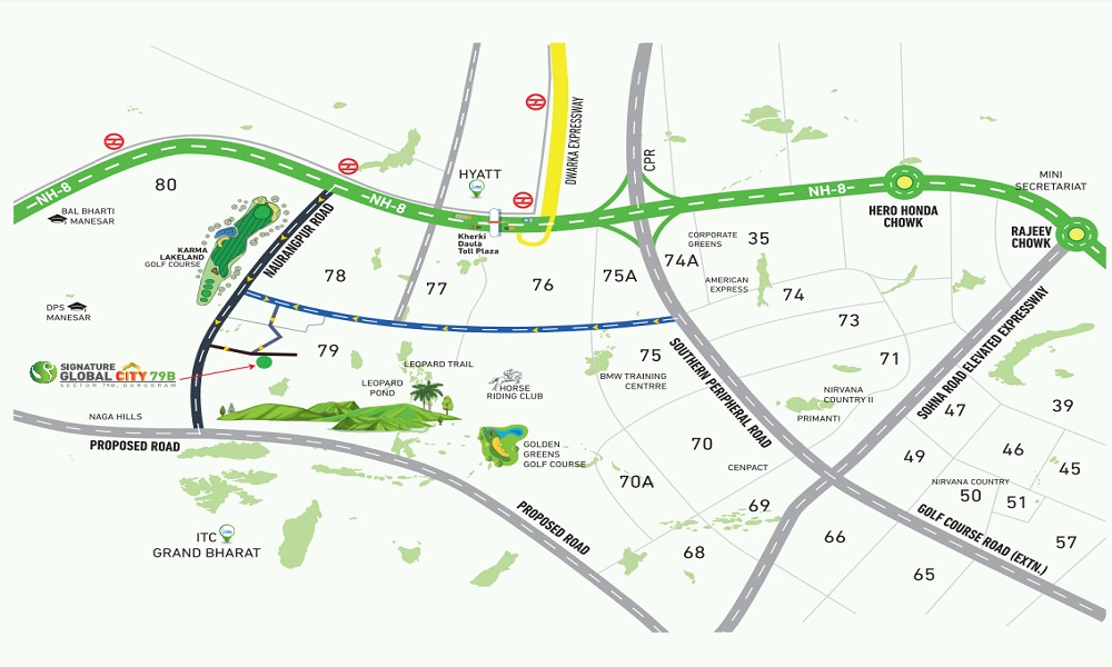 Signature Global City 79B Location Map Image