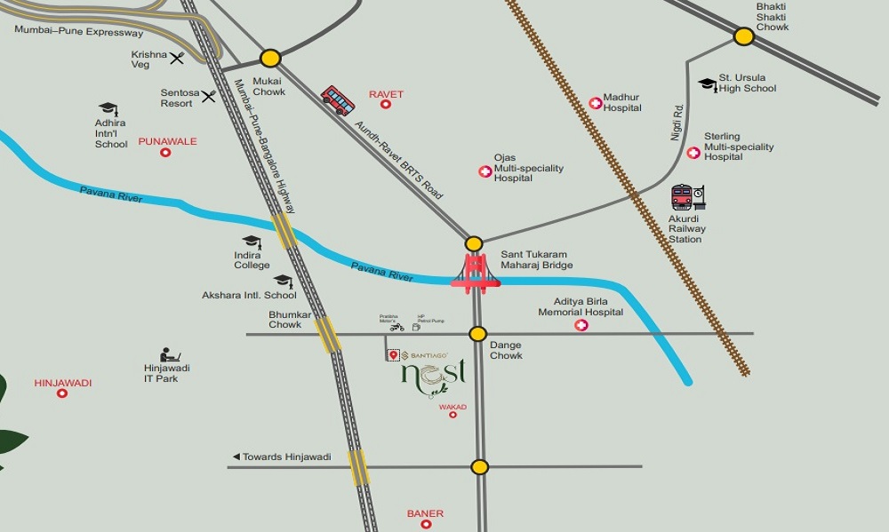 Santiago Nest Location Map Image