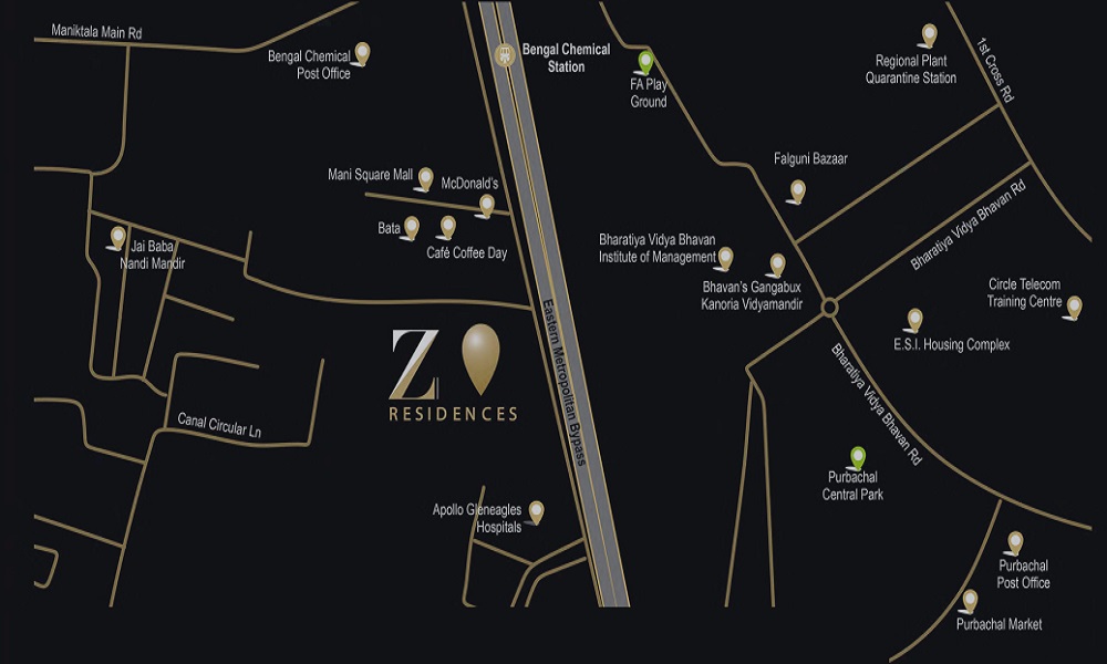Z Residences Location Map Image