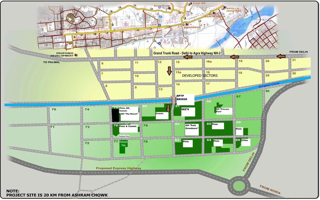 Bptp Park Elite Floors Location Map Image