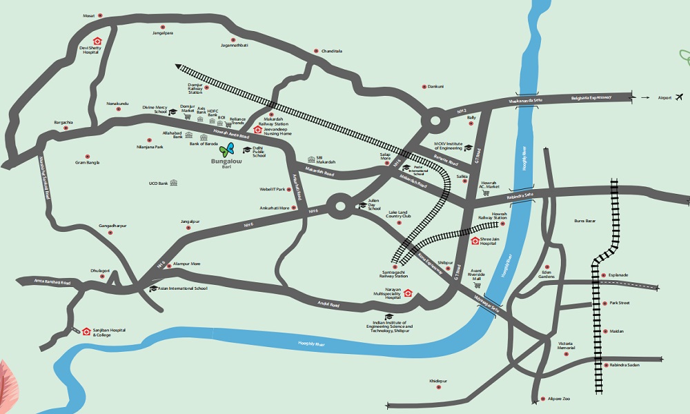 Bungalow Bari Location Map Image