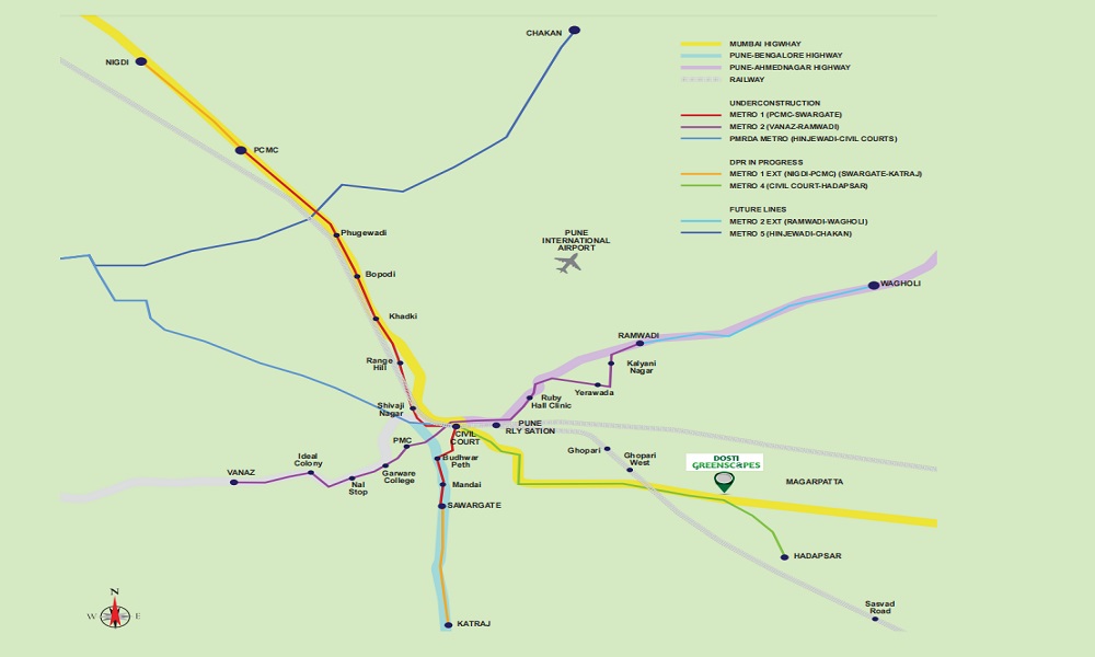 Dosti Greenscapes Location Map Image