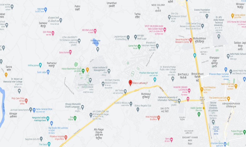 Eldeco Latitude 27 Location Map Image