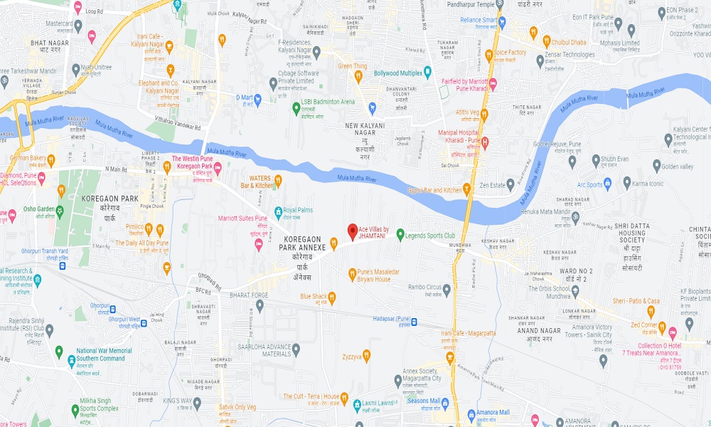 Jhamtani Ace Villas Location Map Image