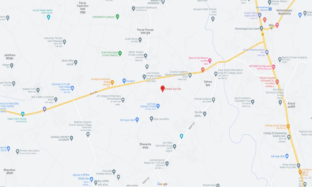 Konark Sun City p1 Location Map Image