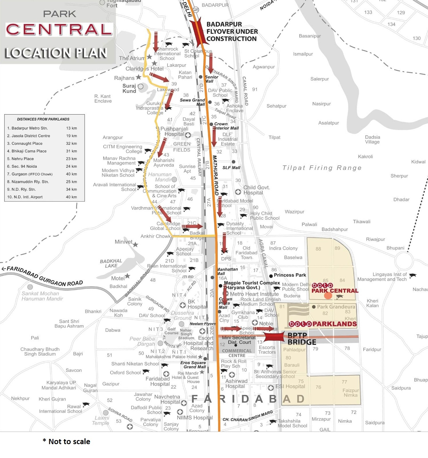 Bptp Park Central Location Map Image