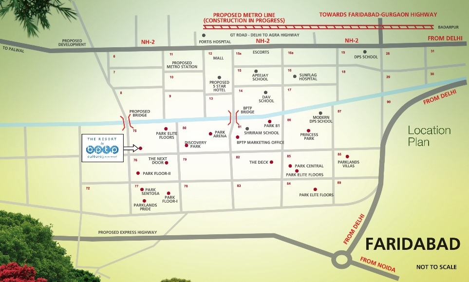 Bptp Villas Location Map Image