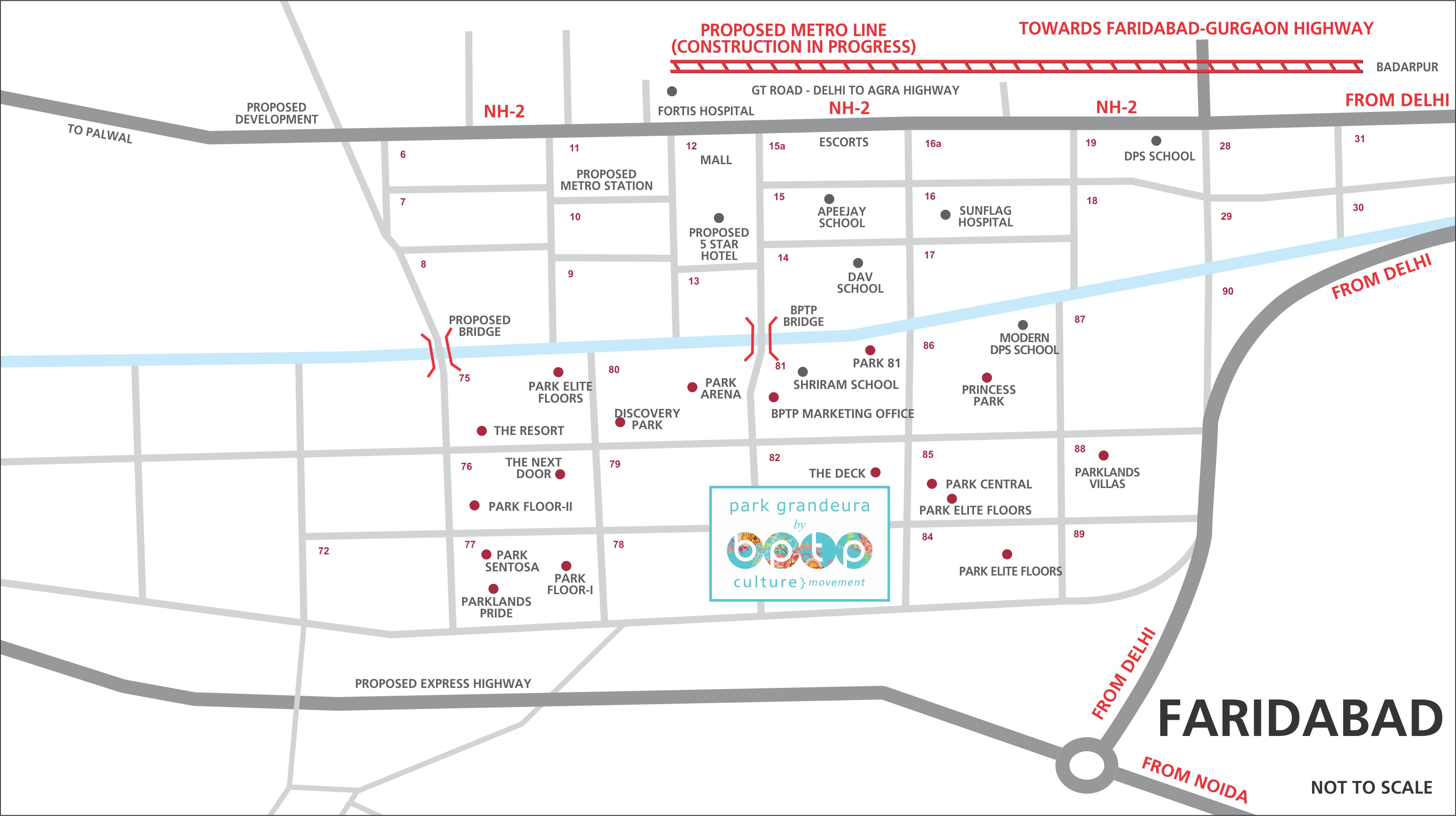 Bptp Park Grandeura Location Map Image