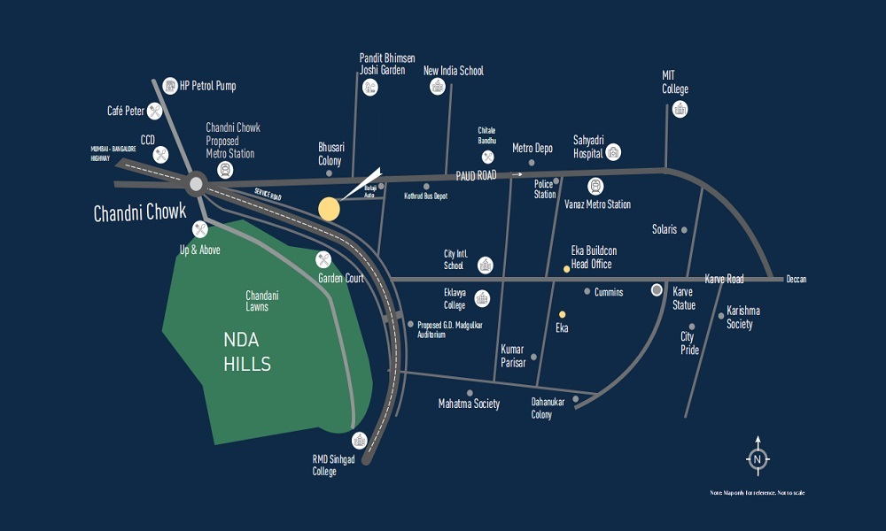 Luxury Property In Kothrud Location Map Image