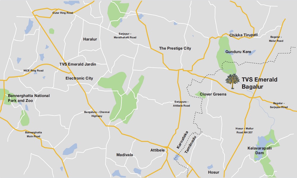 Tvs Emerald The Estate Location Map Image