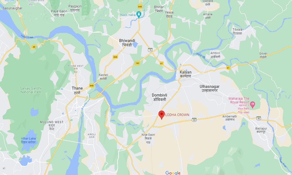 Lodha Crown Dombivli Location Map Image