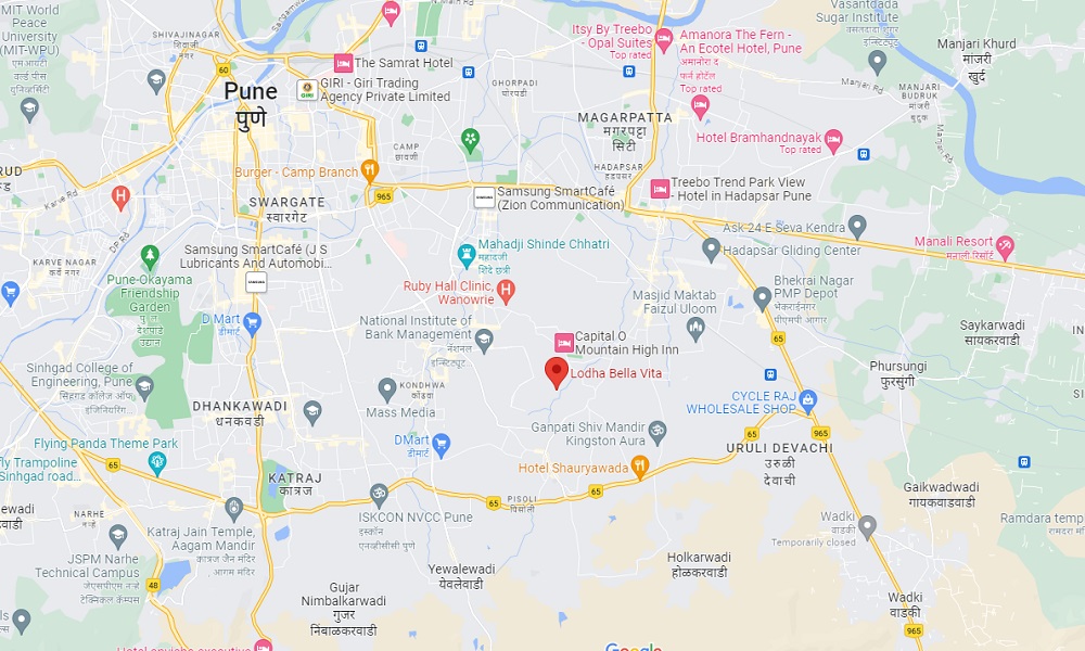 LODHA Bella Vita Location Map Image