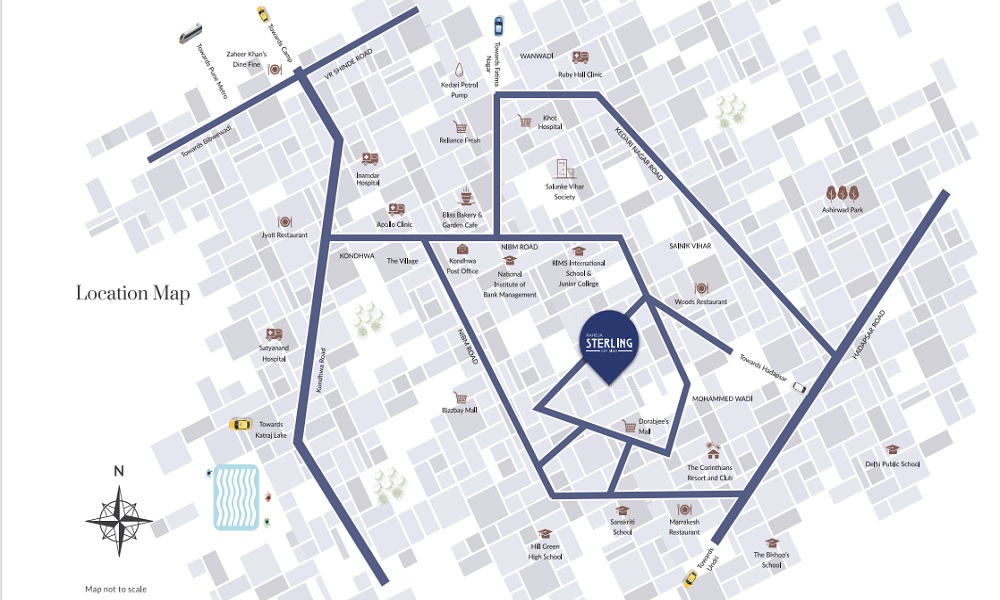 Raheja Sterling Location Map Image