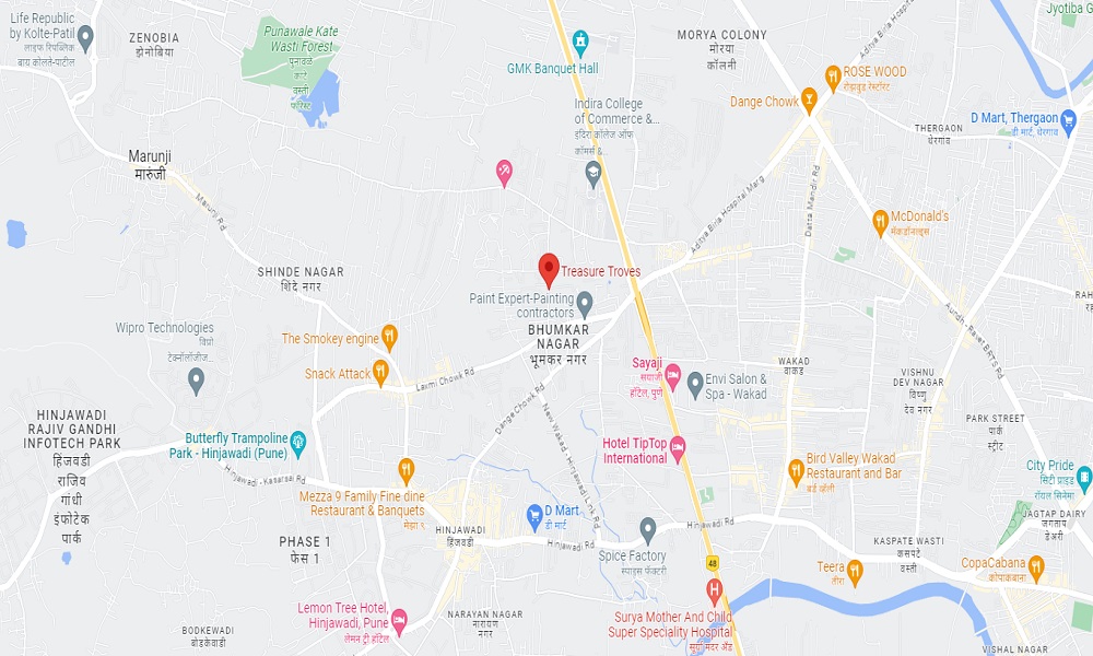 Treasure Troves Location Map Image