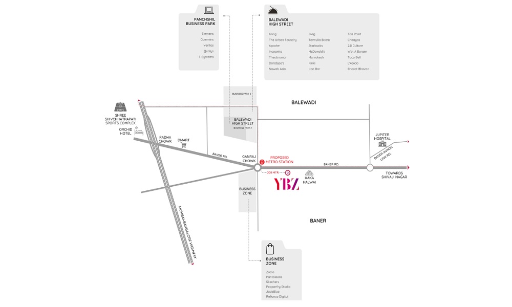 Yashada Business Zone Location Map Image