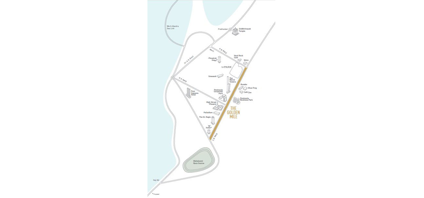 Lodha The Park Location Map Image