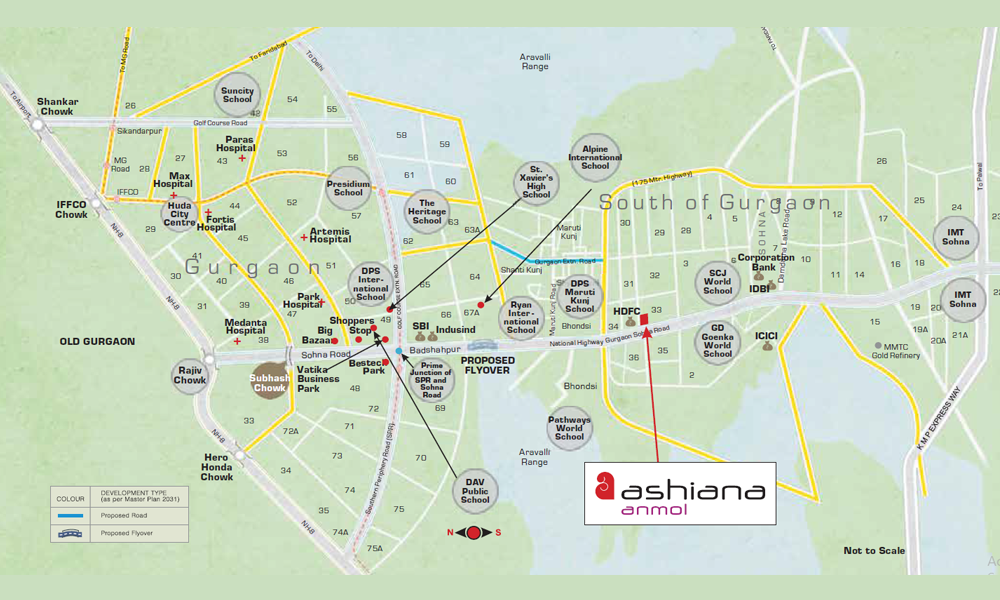 Ashiana Anmol Location Map Image