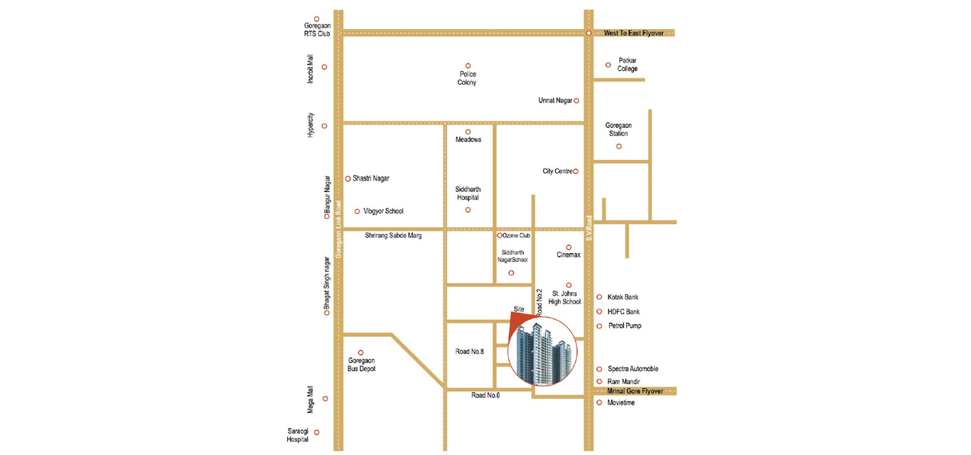 Sangam The Luxor Location Map Image