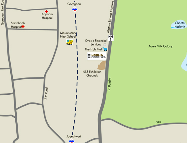 Lodha Fiorenza Location Map Image