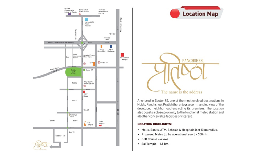 Panchsheel Pratishtha Location Map Image