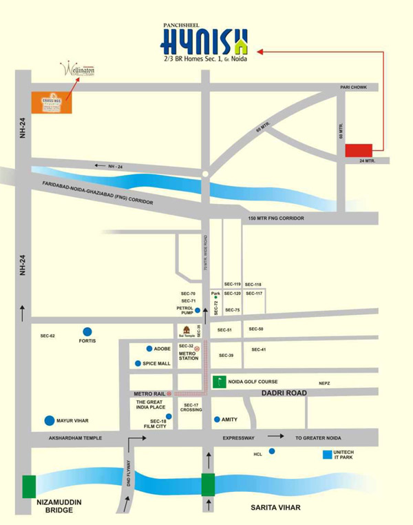 Panchsheel Hynish Location Map Image