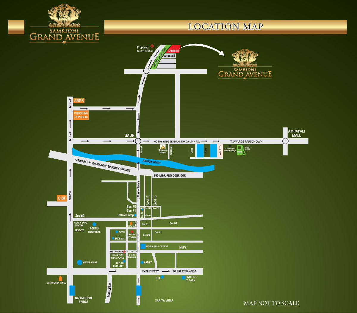 Samridhi Grand Avenue Location Map Image