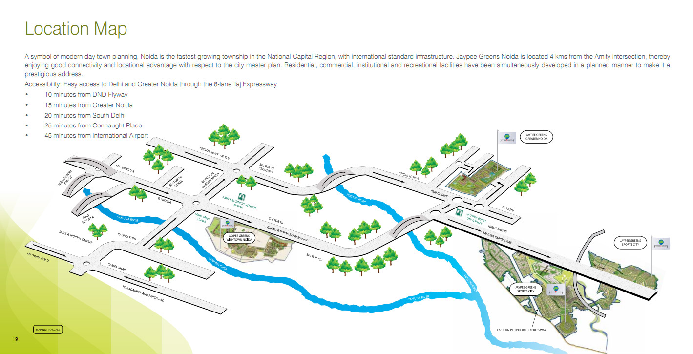 Jaypee Greens Jaypee The Orchards Location Map Image