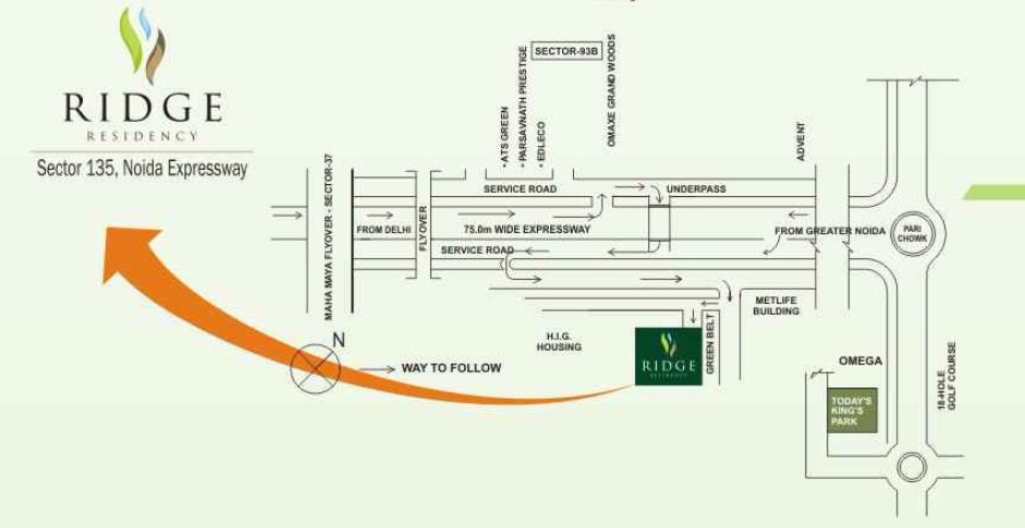 Today Ridge Residency Location Map Image