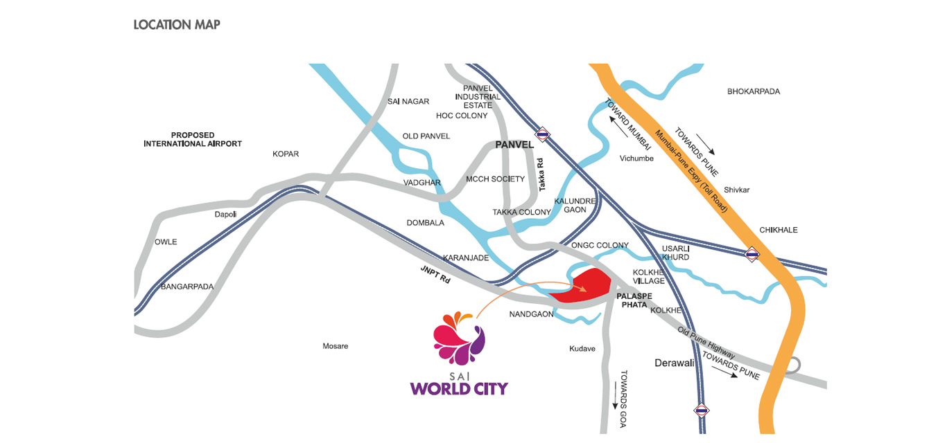 Paradise Sai World City Location Map Image