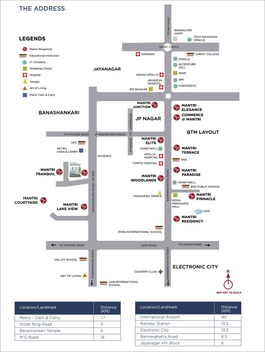 Mantri Serenity Location Map Image