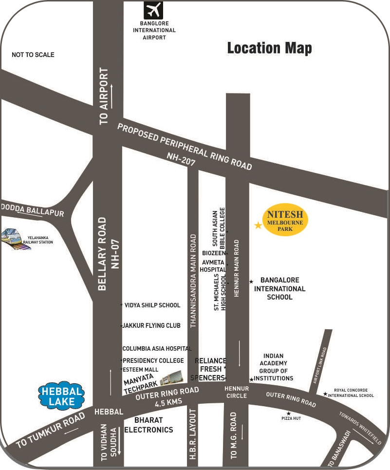 Nitesh Estate Nitesh Melbourne Park Location Map Image