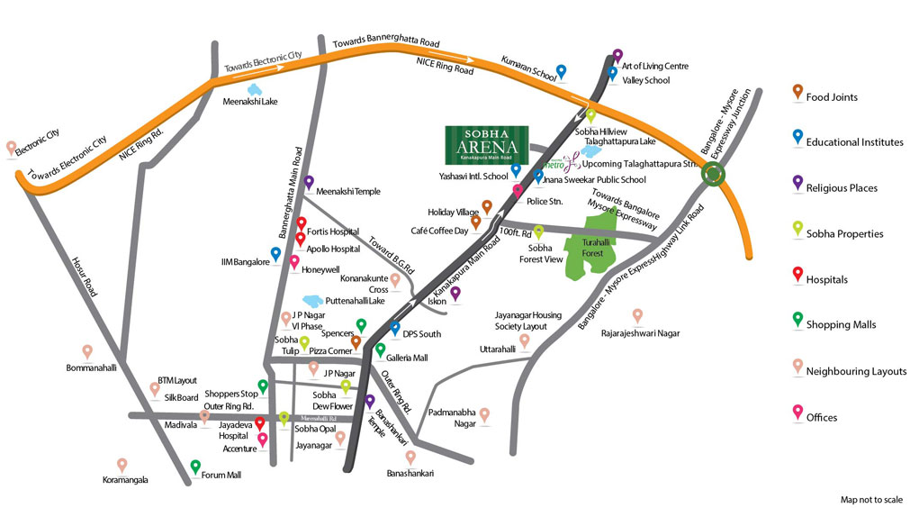 Sobha Arena Location Map Image