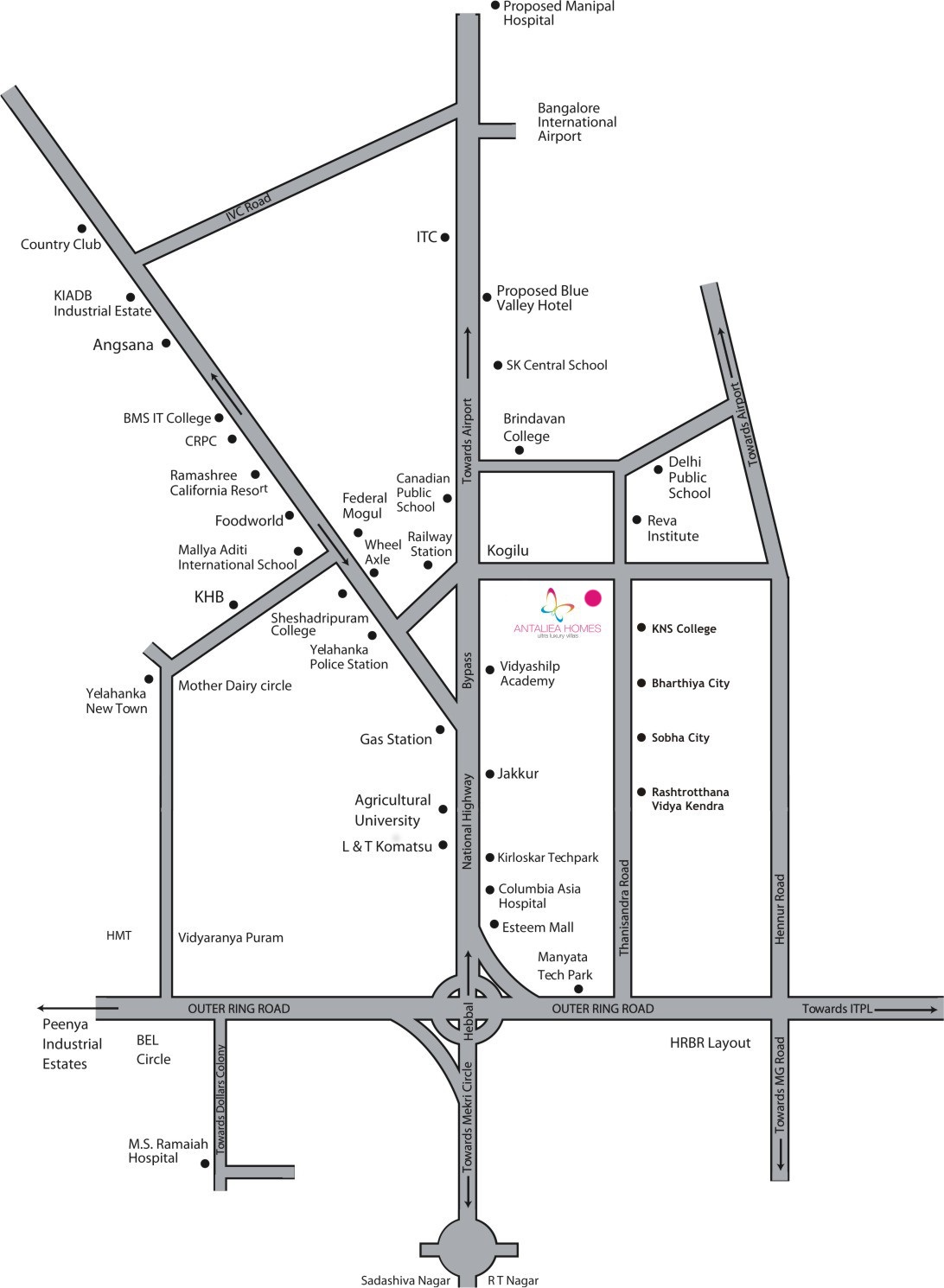 Antaliea Homes Location Map Image