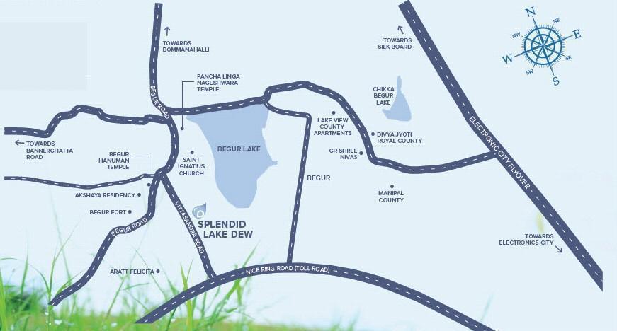 Splendid Lake Dews Location Map Image