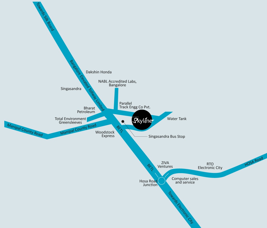 Skylines Location Map Image