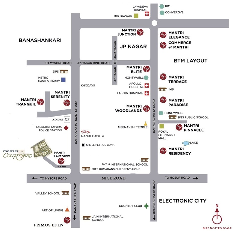 Mantri Courtyard Location Map Image