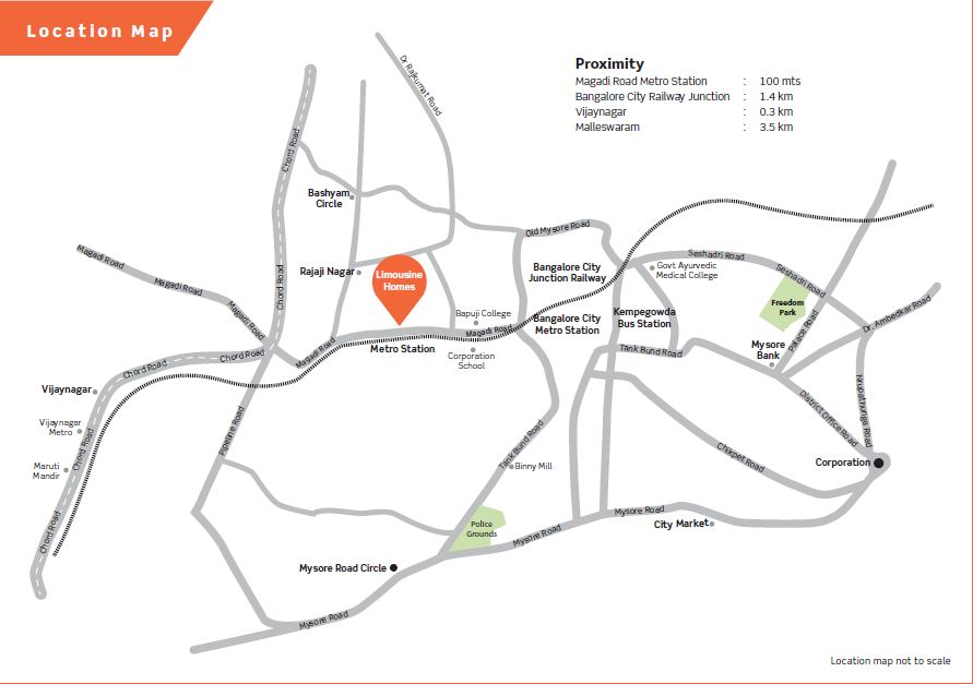 Purva Limousine Homes Location Map Image