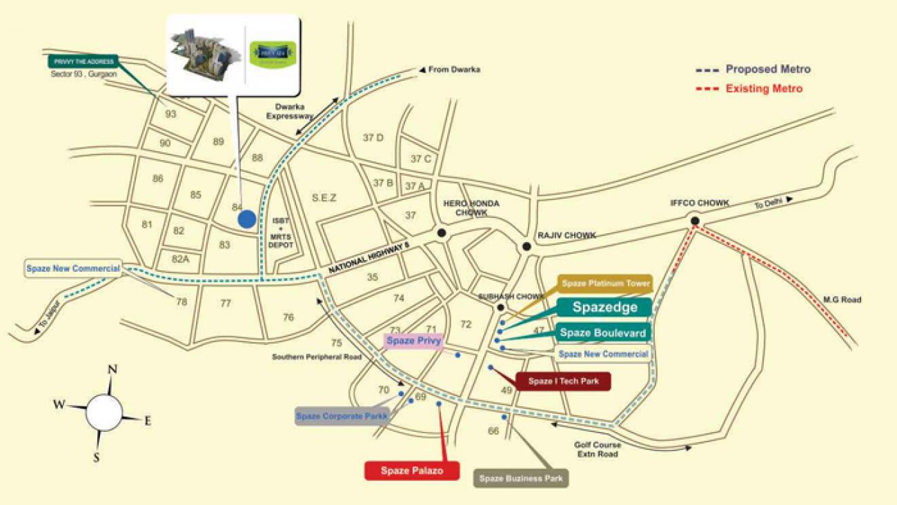Spaze Privy AT4 Location Map Image